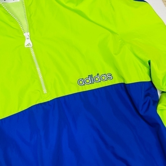 Adidas Retro Windbreaker Pullover 3/4 Zip Jacket - Picture 7 of 16